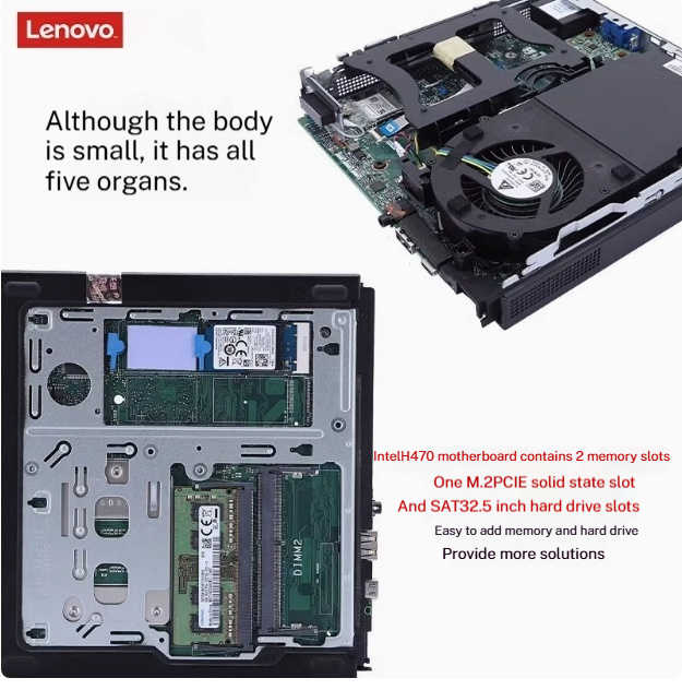 Lenovo Thinkcentre M70Q Gen2 M730q I3 I5 I7 8G 16G 512G Cheap Mini Pc Window11 Computer Case