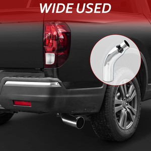 5 بوصة مطلي بالكروم الديزل العادم الكوع طرف 5 بوصة مدخل 8 بوصة منفذ الجانب خروج العادم طرف 23 بوصة طول طول دوران أنبوب العادم - Product Image 6