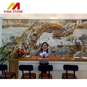 Squisito Waterjet in marmo intarsio medaglione di piastrelle di Design fiore in marmo intarsio tappeto <span class=keywords><strong>per</strong></span> parete murali e pavimenti piastrelle di marmo - Product Image 2