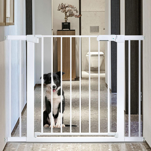 Barrière de sécurité en acier <span class=keywords><strong>pour</strong></span> animaux de compagnie Barrière de sécurité <span class=keywords><strong>pour</strong></span> enfants <span class=keywords><strong>pour</strong></span> escaliers Construction métallique - Product Image 2