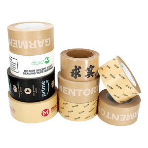 Box Seal <strong>Tape</strong> <strong>Custom</strong> Logo Water Activated Reinforced Kraft Paper <strong>Tape</strong> Adhesive <strong>Custom</strong> Packing <strong>Tape</strong> - Product Image 3
