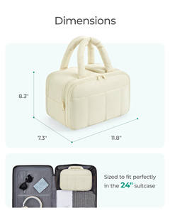 Women Chic <b>Toiletry</b> <b>Bag</b> Design Soft Padded Light Weight Puffer Makeup Pouch <b>Bag</b> for Travel - Product Image 5