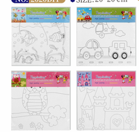 Keep Smiling Designs personnalisés : Kit de peinture numérique DIY sur toile à thème dessin animé pour enfants