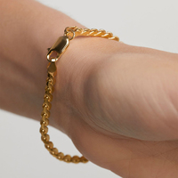 Bijoux simples, bracelet en argent sterling 925 plaqué or 18 carats, grande chaîne serpent, pour hommes et femmes, bijoux universels pour le poignet, cadeau