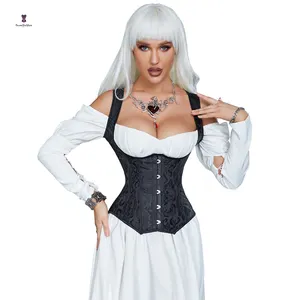 Sexy Waist Trainer Vest Top Steampunk Plus Size Women Clothing Vintage Black Gothic Corsets