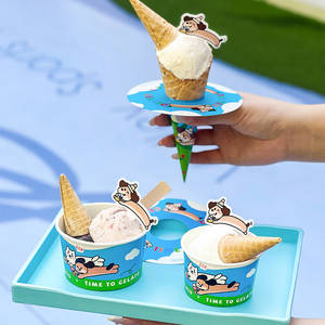 Vasos de Doble Pared para Helado con Logotipo Personalizado, Vasos Desechables Ecológicos, Recipientes Impermeables para Helado - Product Image 3