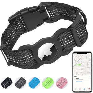 Reflektieren des Hunde halsband Nylon Verstellbarer <span class=keywords><strong>GPS</strong></span> Training Tracker AirTag Hunde halsband mit Schnalle Haustier halsband - Product Image 2