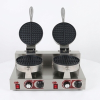 Machine à gaufres électrique professionnelle CUCINA à double tête en acier inoxydable antiadhésive pour restaurant