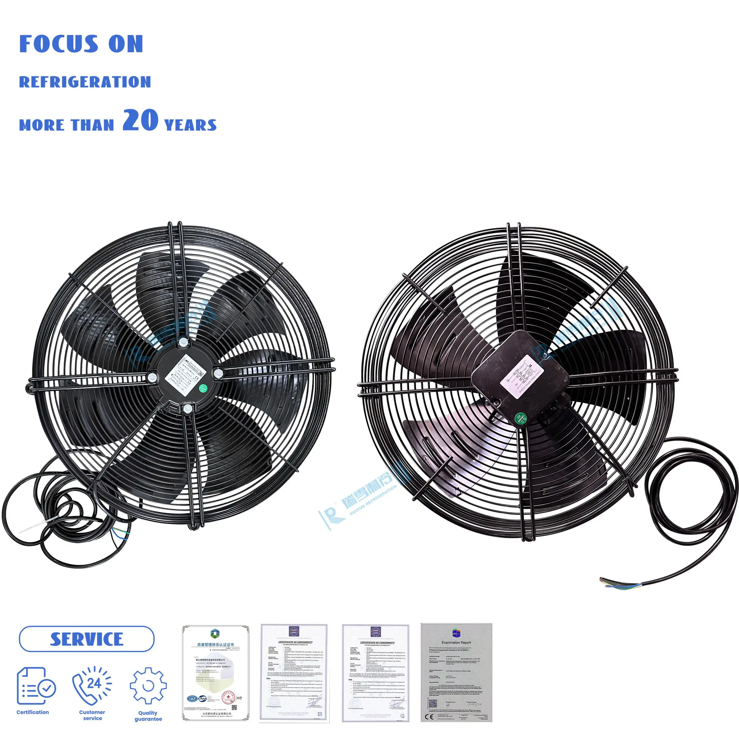 Ventilateur de Ventilation professionnel à flux axial AC 300Mm aluminium 5 pales d'échappement ventilateurs de rotor externe