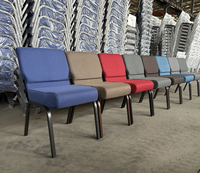 Chaises empilables et emboîtables sur mesure pour théâtres, églises et salles de conférence d'hôtels – Design moderne avec pieds en acier et revêtement en tissu