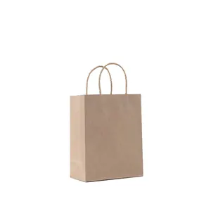 Sacola de papel de viagem com alça, logotipo personalizado a granel, restaurante, fritas francesas, peru, sacola de embalagem com alça