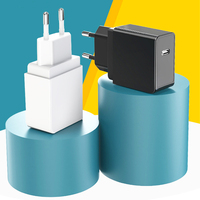 Cargador Rápido de Doble Puerto 20W PD QC3.0, Salida 5V/3A, Entrada 220V para Portátiles y Teléfonos Móviles, Enchufe Europeo, Alimentación de Escritorio