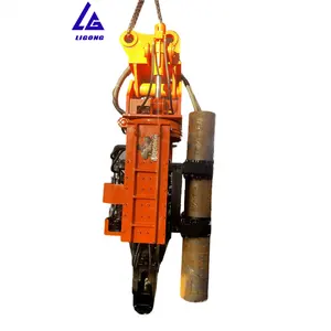 Hydraulic Side Clip Vibro Hammer For PC200 Work With Various Sizes Of U-shaped Steel Sheet Pile