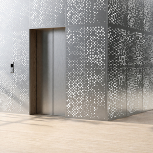 Panneaux de façade décoratifs en aluminium perforé, dé<span class=keywords><strong>coupe</strong></span> laser CNC, revêtement métallique pour murs-rideaux extérieurs PVDF et écrans intérieurs - Product Image 1