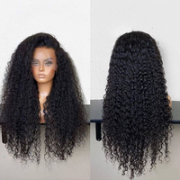 Peluca de encaje transparente HD 360 al por mayor para mujeres negras, cabello humano virgen vietnamita rizado, sin pegamento, lista para usar