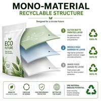 Pochette souple personnalisée en PE recyclable avec bec verseur pour jus, sac alimentaire à fond plat, impression numérique, 250 ml, 500 ml