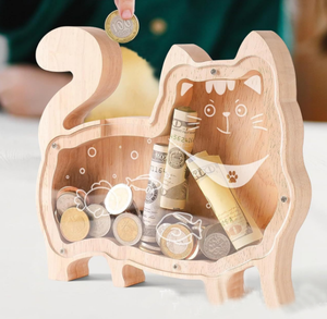 Salvadanaio in legno a forma di cane, banca per monete a forma di cane, salvadanaio a forma di maialino - Product Image 6