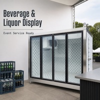 Chambre froide vitrée à LED pour boissons, présentoir de boissons, chambre froide pour spiritueux, bière, vin, chambre de stockage réfrigérée, taille personnalisée
