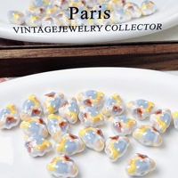 Perles en vrac 3D Nuage Peint à l'Huile Coloré en Relief, Vente Chaude, pour DIY Chaîne de Téléphone, Porte-clés, Accessoires de Sac, Vente en Gros