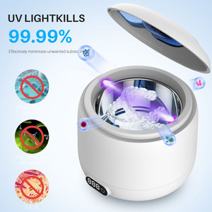 Nettoyeur à ultrasons 200ml 24W avec minuterie numérique pour prothèses dentaires, aligneurs, bijoux, usage domestique, blanc - Product Image 4
