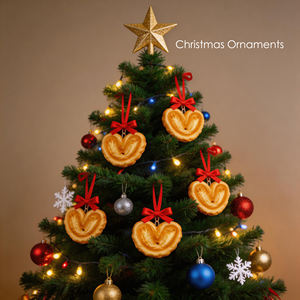 Biscuits Palmier Réalistes, Fausses Gâteaux Français, Pâtisserie Soufflée, Bol à Sucre, Accessoires de Pâtisserie pour Décoration de Sapin de Noël et Maison - Product Image 3