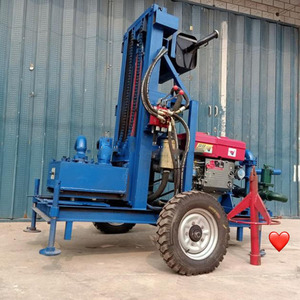 Giàn Khoan giếng nước nhỏ sâu 200m hai bánh xe loại hard rock xách tay nước quay Giàn Khoan 100m 200m - Product Image 1