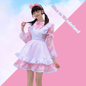 Disfraz <span class=keywords><strong>de</strong></span> Cosplay <span class=keywords><strong>de</strong></span> Alice para Cafetería, Restaurante, Mansión, Disfraz <span class=keywords><strong>de</strong></span> Sirvienta Lolita, Disfraz para Conveniones <span class=keywords><strong>de</strong></span> Anime, Disfraz para Actuaciones, Mangas Desmontables - Product Image 1