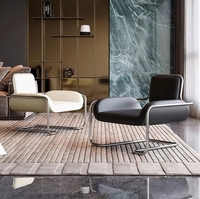 Chaise convexe irrégulière en acier inoxydable Creative Homestay Hotel Reception Leisure Single Sofa Chair
