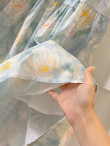 <span class=keywords><strong>Gonna</strong></span> Casual da Donna con Stampa Floreale Stile Pittura a Olio Vintage, Nuova Collezione Estate 2025, Vita Alta Elastica, Lunga, Linea ad A, Orlo Ampio, Antipiega - Product Image 2