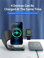 "Support de chargement magnétique sans fil pour iPhone, station d'accueil USB multifonction à chargement rapide"