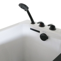 Baignoire de trempage avec robinet coin de salle de bain porte en verre trempé transparent baignoires en acrylique