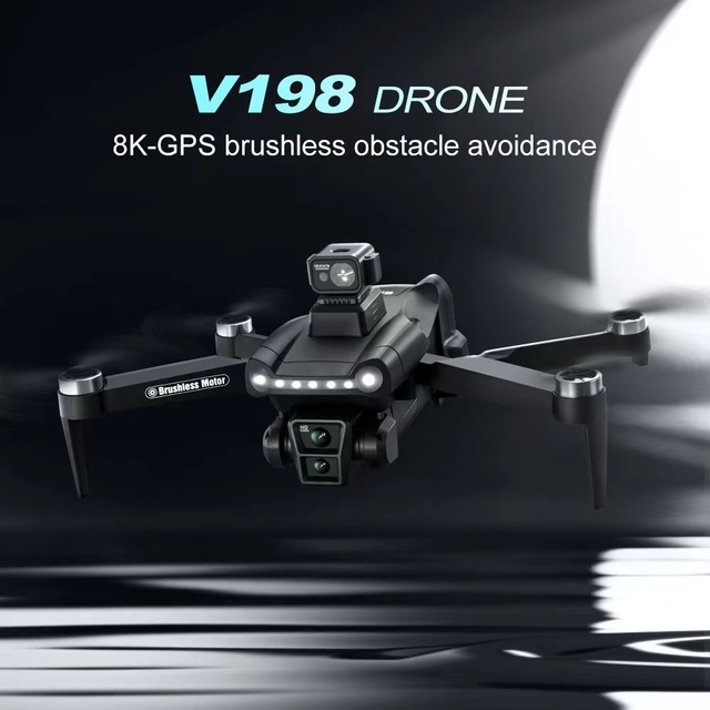 V198 Laser Obstacle Avoidance Brushless GPS Dual-Lens Drone Spacecraft Unmanned Aerial Vehicle Super Unmanned Flying Vehicle