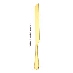 Ensemble de couverts pour pizza et couteau à pain en or rose à bord dentelé pour trancher le pain et les gâteaux faits maison - Product Image 3