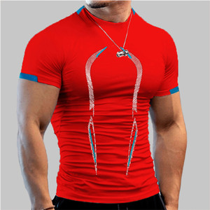 2026 Summer Gym Shirt Sport T Shirt Men Quick Drying Running Shirt Men Workout Training Tees Fitted T-shirt - Product Image 5
