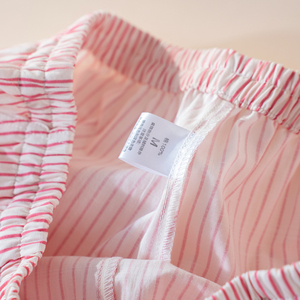 Pigiama Personalizzato Yiyan per Donna, Set in Cotone 100%, a Righe o Tinta Unita con Bordi a Contrasto, Abbigliamento da Notte e da Casa - Product Image 6