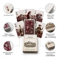 Cartes à jouer personnalisées Rioja Winery, aquarelle, portrait de couple, jeu de poker, cadeau souvenir, service tout-en-un