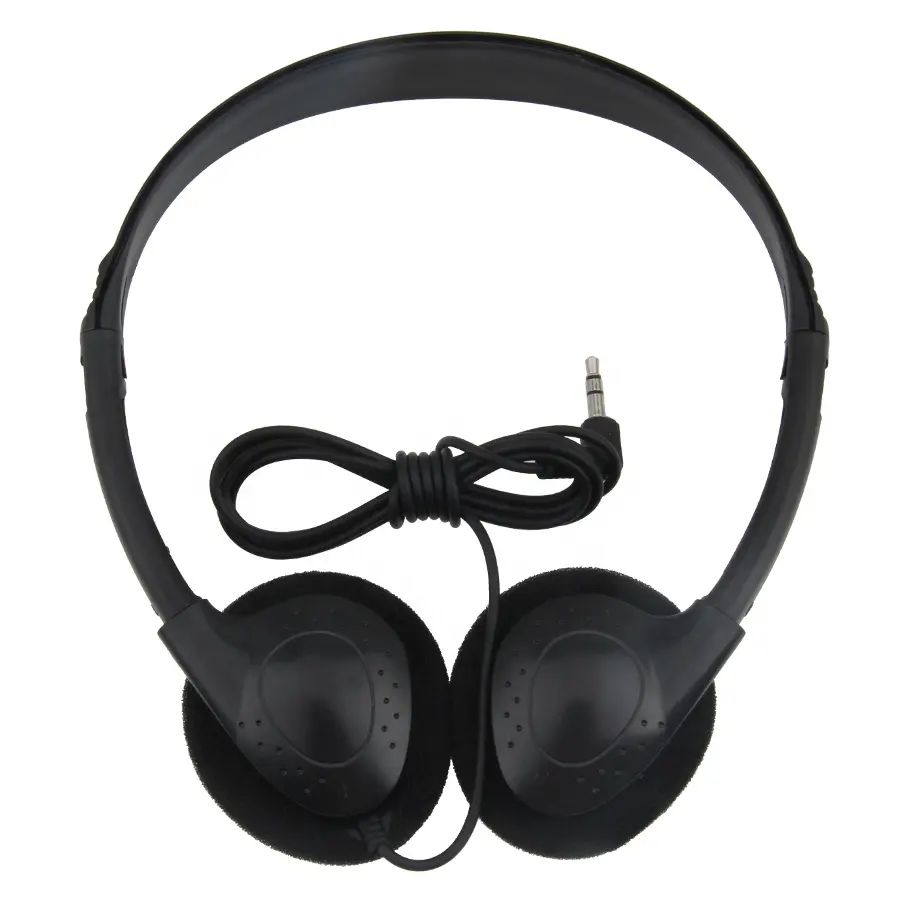 Music Headphones Black Headset Without Mic Stereo Earphones for School Company Gift