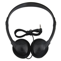Headphone Musik Headset Hitam Tanpa Mikrofon Earphone Stereo untuk Hadiah Perusahaan Sekolah