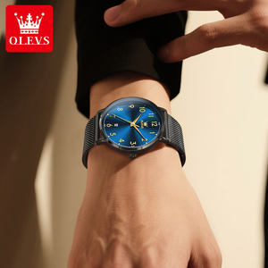   Reloj de Pulsera Digital para Hombre, con Logotipo Personalizado 5653, Nuevo, de Lujo, a la Moda, Resistente al Agua, Informal, con Correa de Malla de Acero Inoxidable - Product Image 3