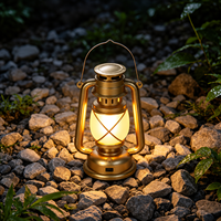 Lanterne à effet de flamme rechargeable avec charge Type-C, 3 modes d'éclairage, commande tactile pour le camping, le bar, la terrasse et la décoration de tente