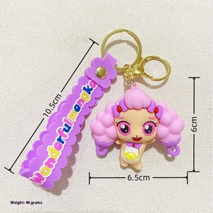 พวงกุญแจตุ๊กตาพีวีซี3D การ์ตูนน่ารักใหม่ขายดีพวงกุญแจรถลายอะนิเมะเกาหลีกันน้ำได้แรงบันดาลใจจากจี้พวงกุญแจรถ - Product Image 5