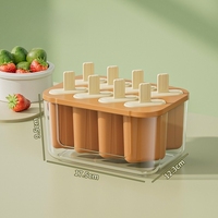 Moule à glace en PP de qualité alimentaire avec couvercle, bac à glaçons en silicone multi-grilles, moule à bâtonnets glacés maison, congélation rapide, compatible lave-vaisselle