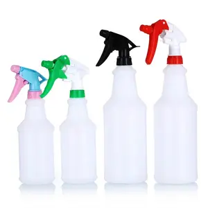 600 ml Hersteller Soft Touch nachfüllbar 1000 ml 600 ml runde HDPE Kunststoff Trigger Sprüh flasche Flaschen behälter