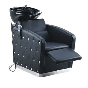 Sillón de Lavado Multifuncional Eléctrico Blanco para Salón de Belleza de Lujo Moderno, con Masaje y Lavacabezas, Popular - Product Image 1