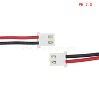Cavi terminali a doppia/monopunta PH 2.0mm, cavi di collegamento per connettori 2P/3P/5P/9P, cavi rossi/neri, 24/20/22/26 AWG