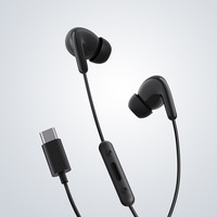 Écouteurs filaires Type-C en gros avec contrôle du volume intégré, micro intégré, casque filaire stéréo pour smartphone Type-C