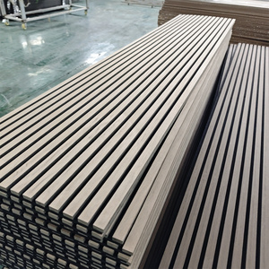 Échantillon gratuit offert, panneaux muraux en bois massif avec isolation en <span class=keywords><strong>fibre</strong></span> de polyester, décoration murale, panneaux acoustiques intérieurs en bois - Product Image 5