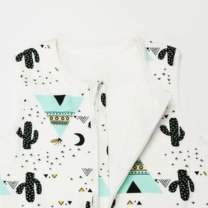 Saco de dormir de fibra de bambú para niños recién nacidos, saco de dormir de bebé con cremallera de algodón orgánico con estampado de animales personalizado para niños pequeños - Product Image 2