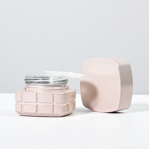 Botol dan Stoples Pompa Lotion Kaca Matte Pink Desain Mewah Set 30g/50g/40ml/100ml/120ml Sablon Skincare Perawatan Kulit Serum - Product Image 4