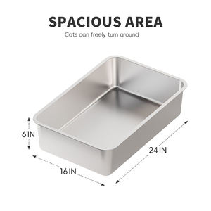 <span class=keywords><strong>Bac</strong></span> <span class=keywords><strong>à</strong></span> litière pour chat XL en acier inoxydable, directement de l'usine - <span class=keywords><strong>Bac</strong></span> <span class=keywords><strong>à</strong></span> <span class=keywords><strong>sable</strong></span> en métal extra large pour les gros chats, tailles personnalisées et livraison rapide - Product Image 3